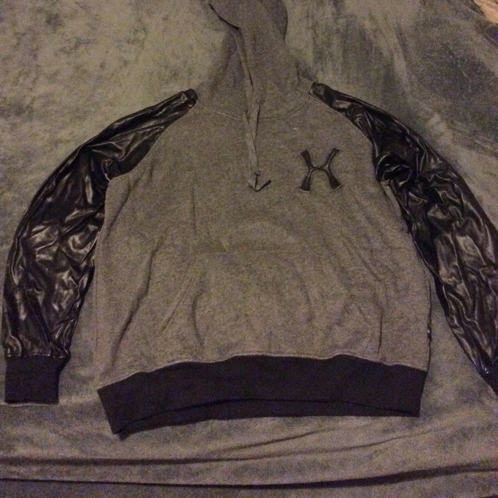 Hudson Sweatshirt leather sleeves 2xl